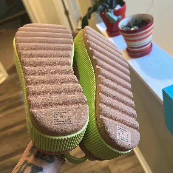 Reef Green Sandals Chunky Platform Comfort - Picture 5 of 5